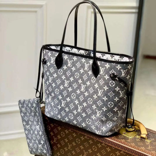 Louis Vuitton Neverfull Monogram Jacquard Denim