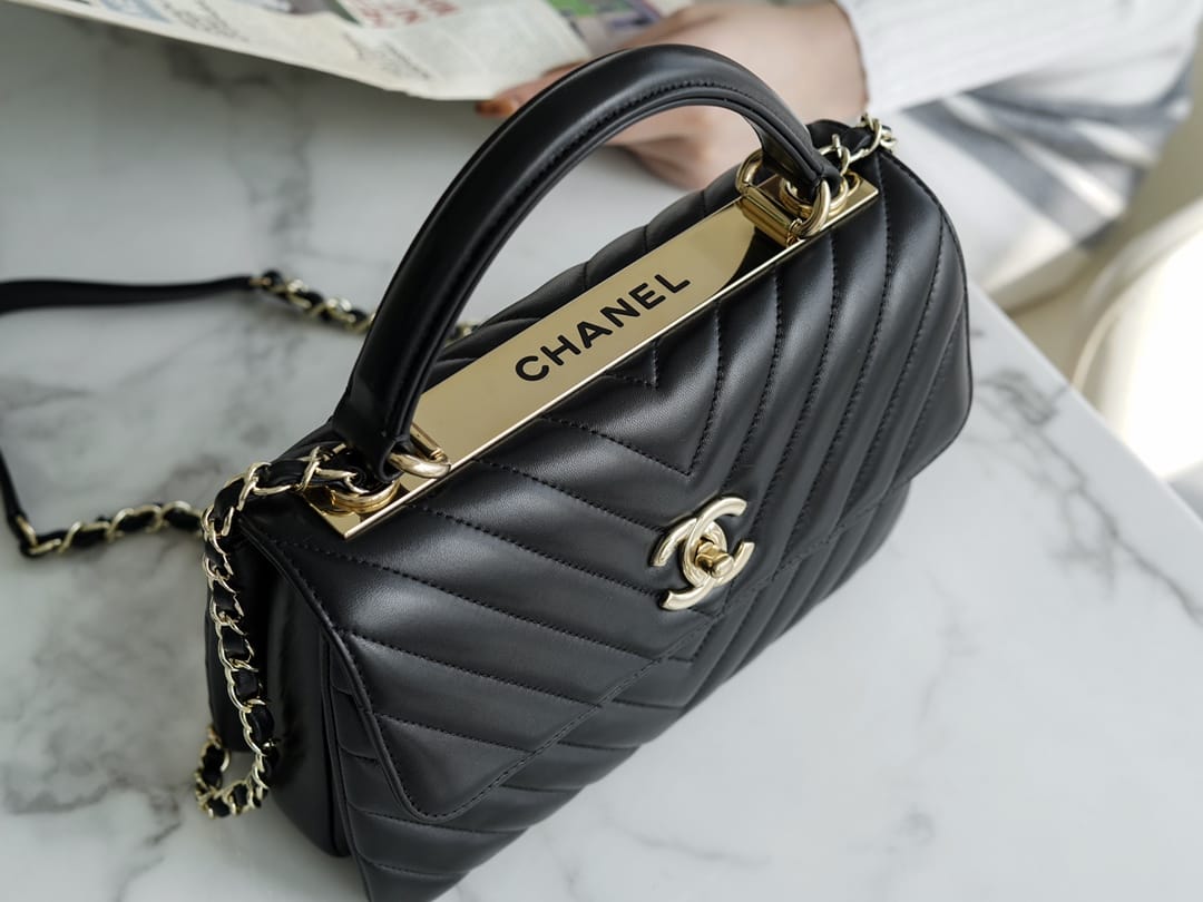 CHANEL Trendy CC25 Pre-Owned medium Chevron Trendy handbag  25cm