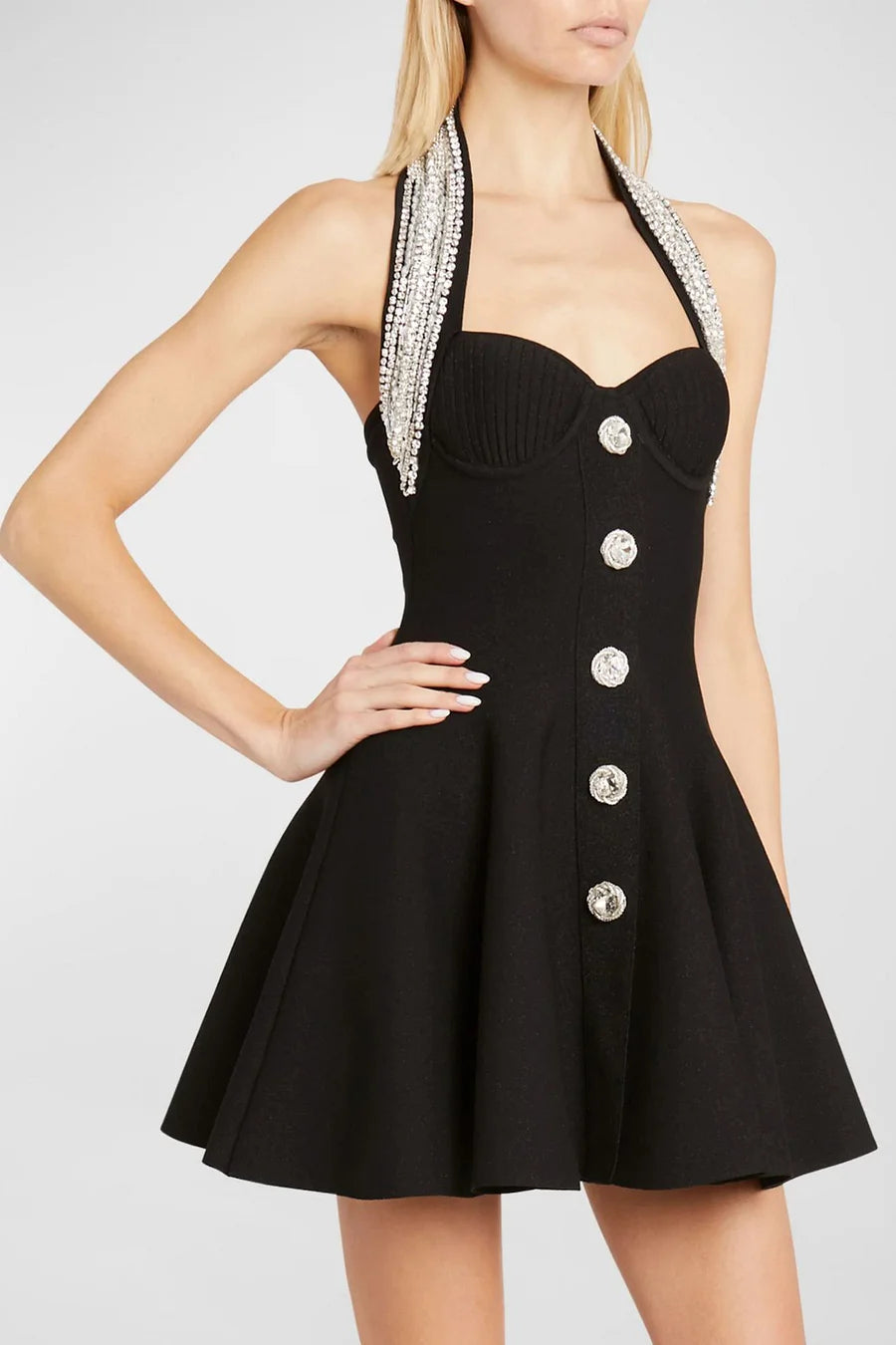 Women Sexy A-line Mini Bandage Dress